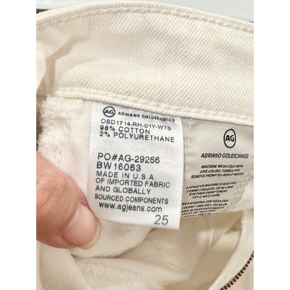 Adriano Goldschmied Hailey Cut-Off Ex Boyfriend Shorts Denim White Women's 25 - Picture 7 of 7